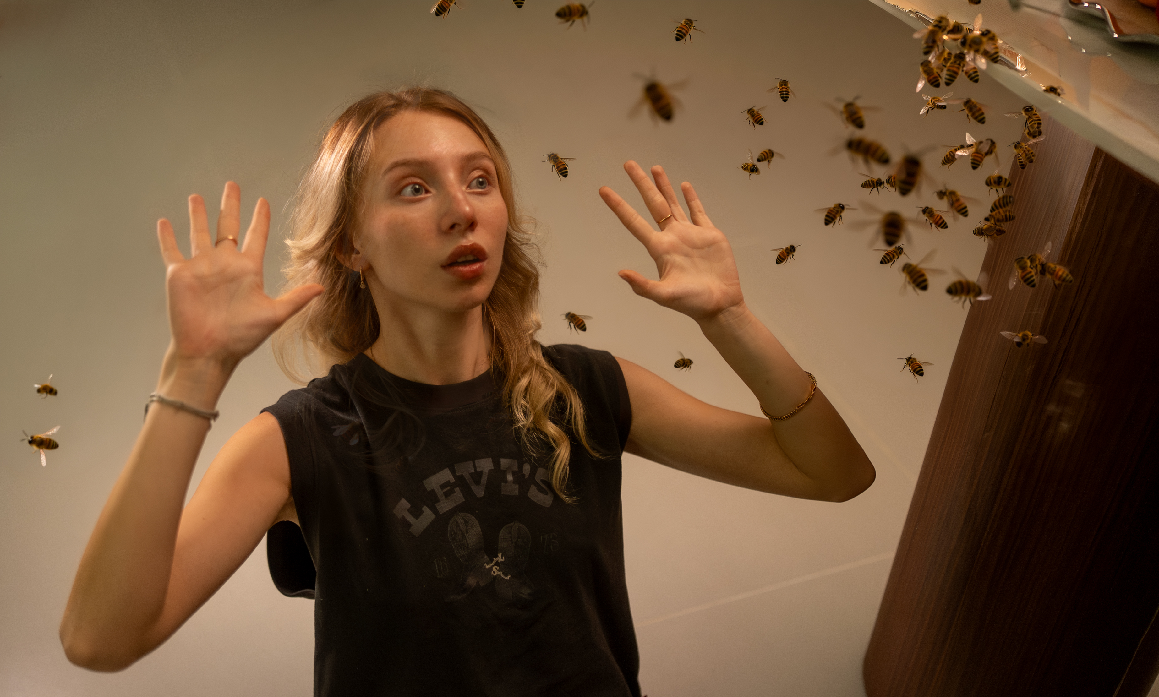 Playful custom reaction scene